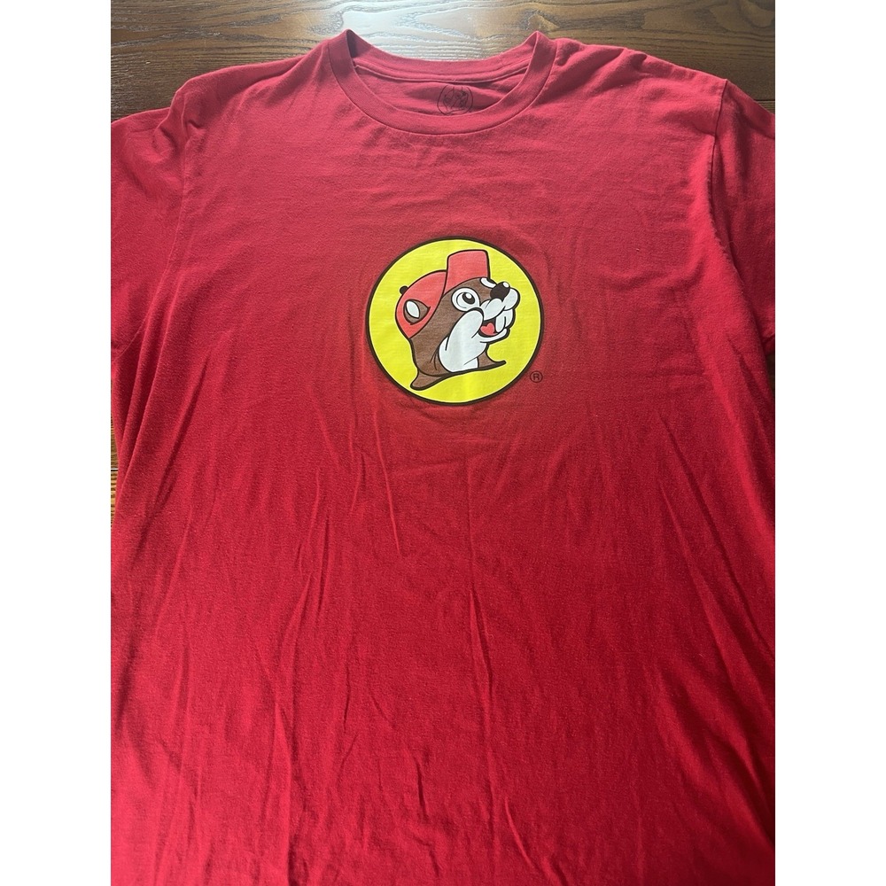 Bucees Original Logo Large Mens Red Graphic Logo Short Sleeve Tshirt